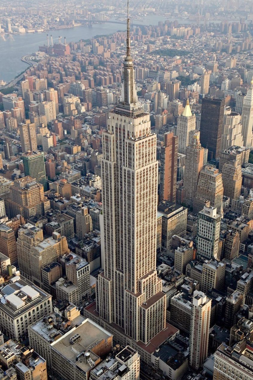 เส้นขอบฟ้า Midtown Manhattan นิวยอร์ก