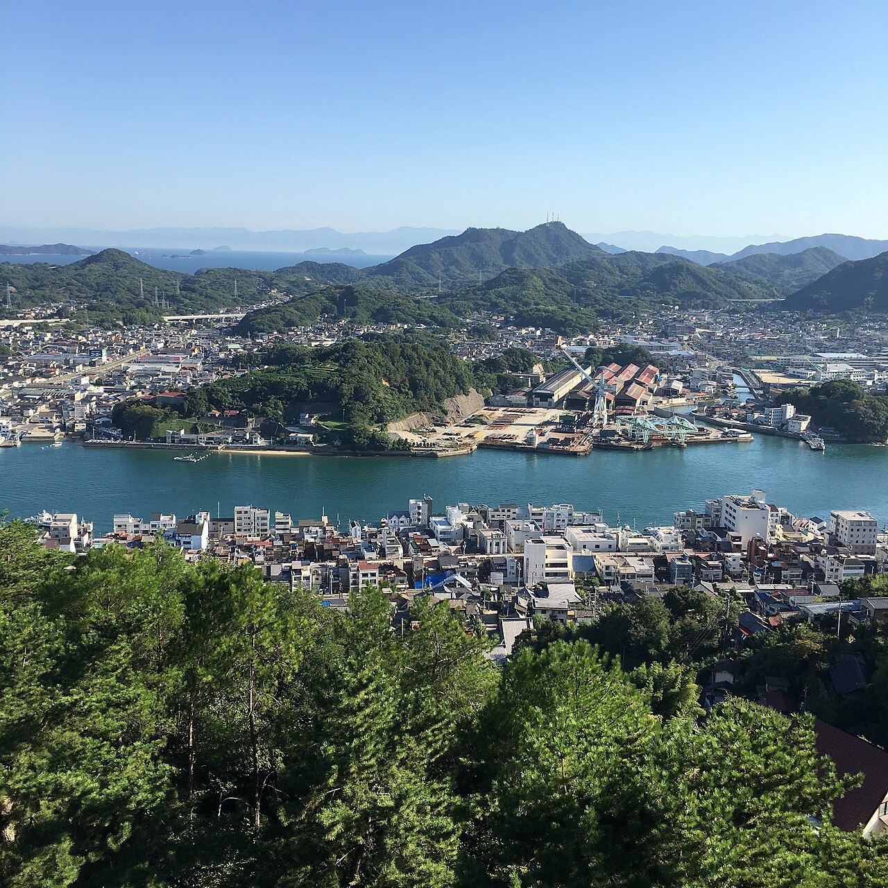 Onomichi hillside town with temple walk and start of the Shimanami Kaido cycling route