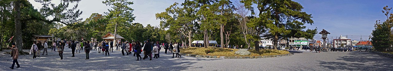 Ise Grand Shrine Geku Outer Shrine tall cedar trees