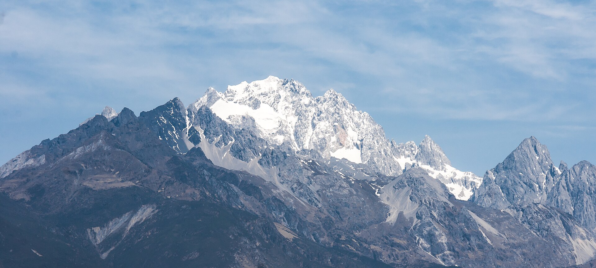 The glaciated peaks of Jade Dragon Snow Mountain at 5,596 m above Lijiang — China