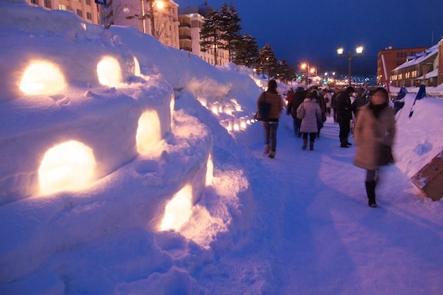 เทศกาลแสงหิมะ Snow Light Path โอตารุ