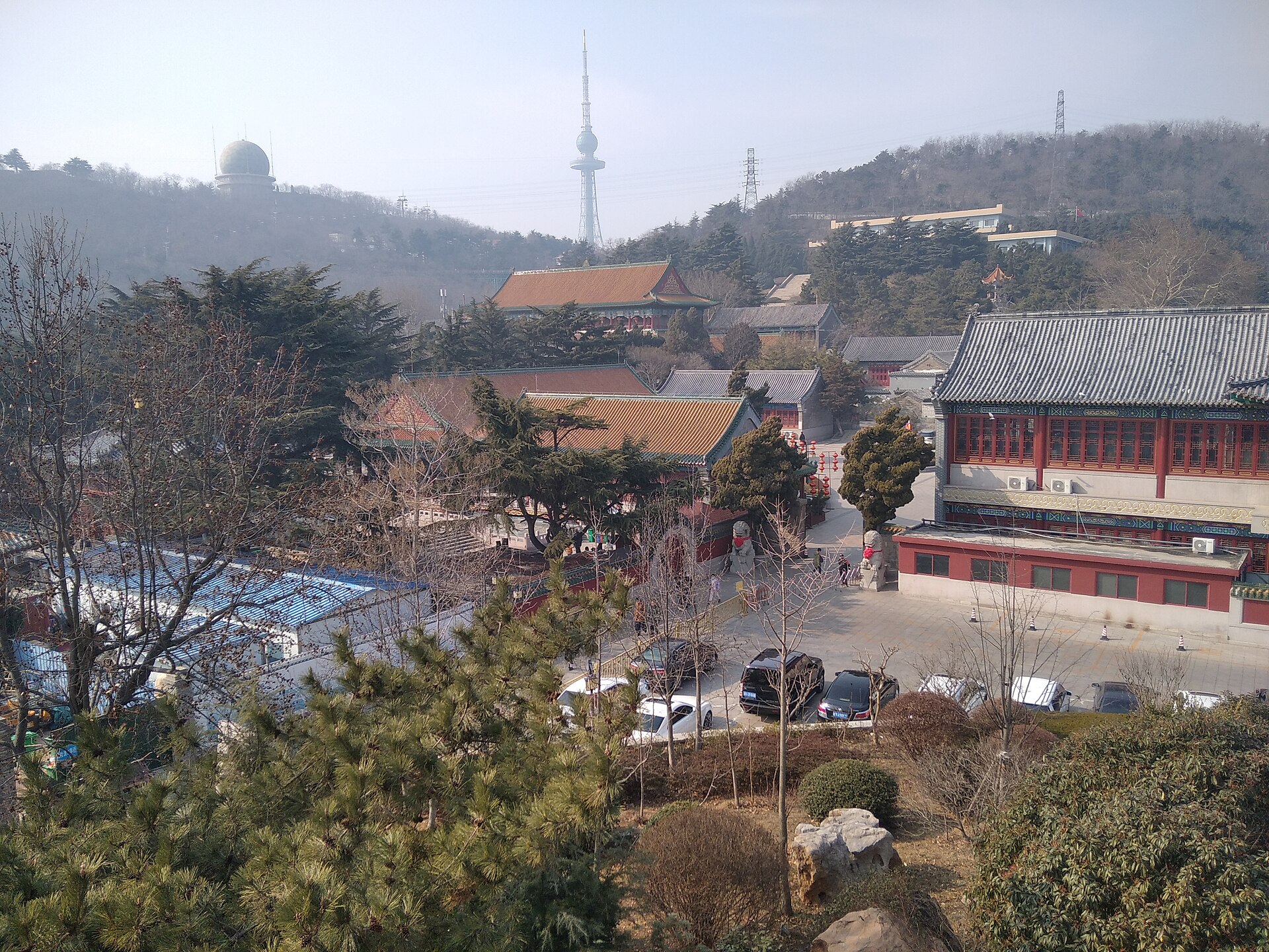 Zhanshan Temple in Qingdao — shown here to give a sense of Chinese temple architecture similar to the Taoist temples on Mount Lao