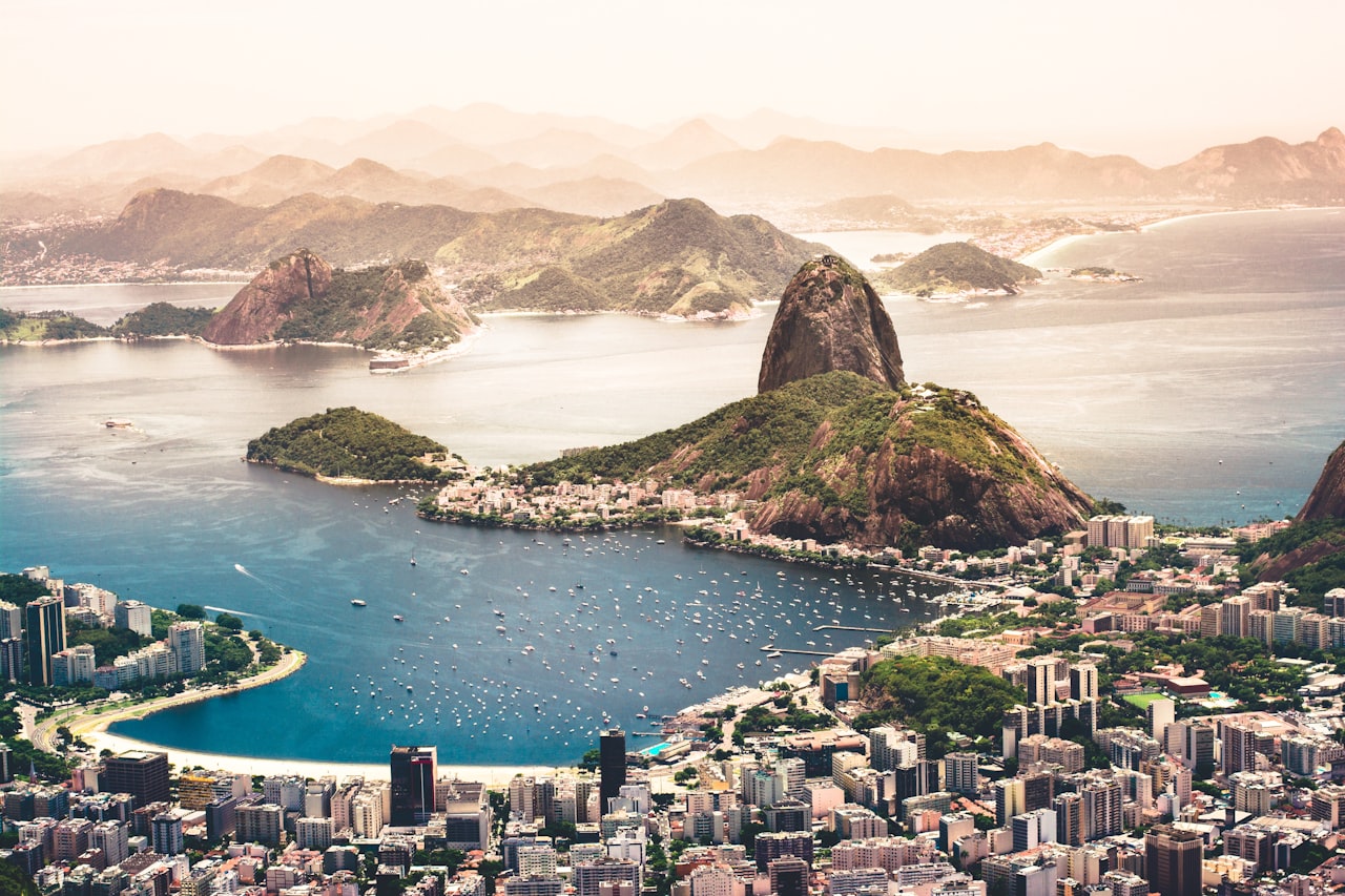 Rio de Janeiro bay with Sugarloaf Mountain, Brazil