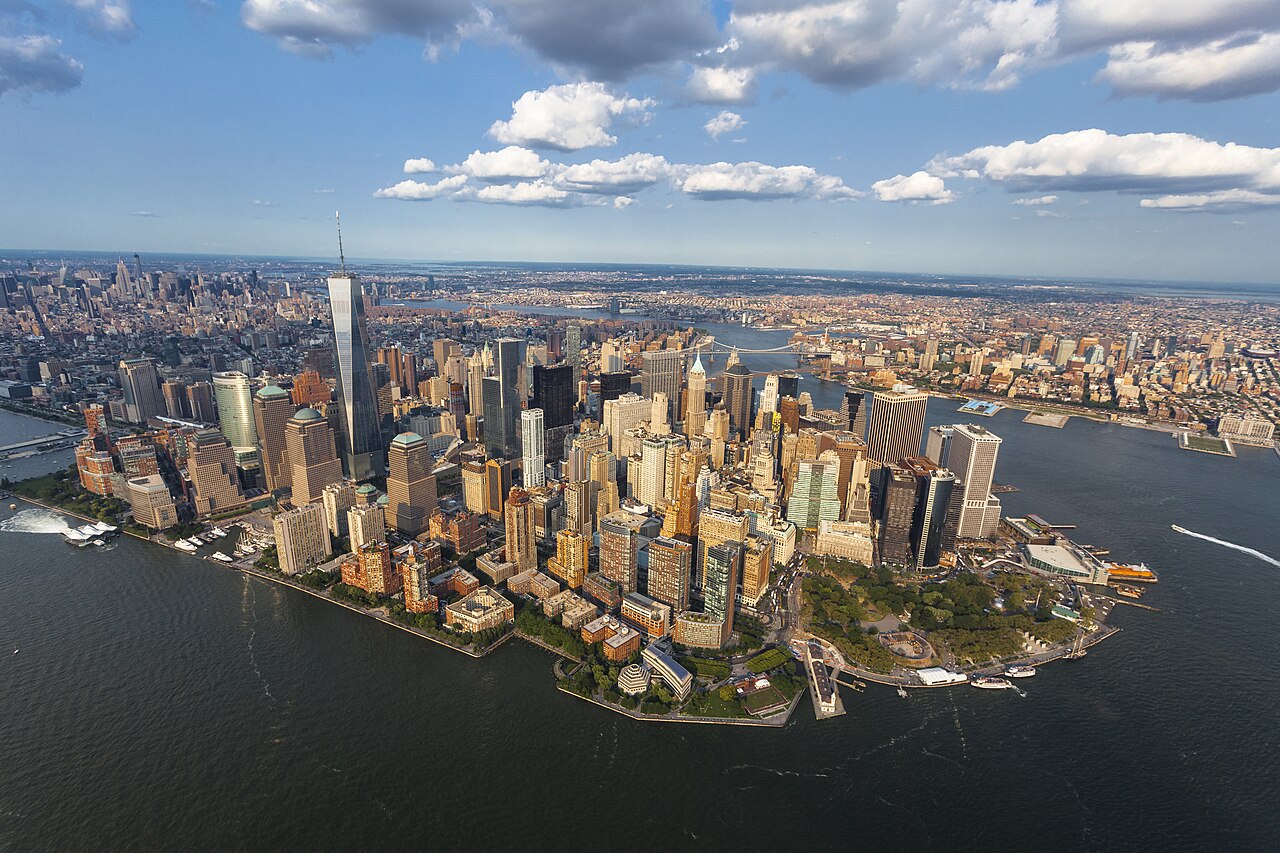 ถนนย่าน Lower Manhattan นิวยอร์ก