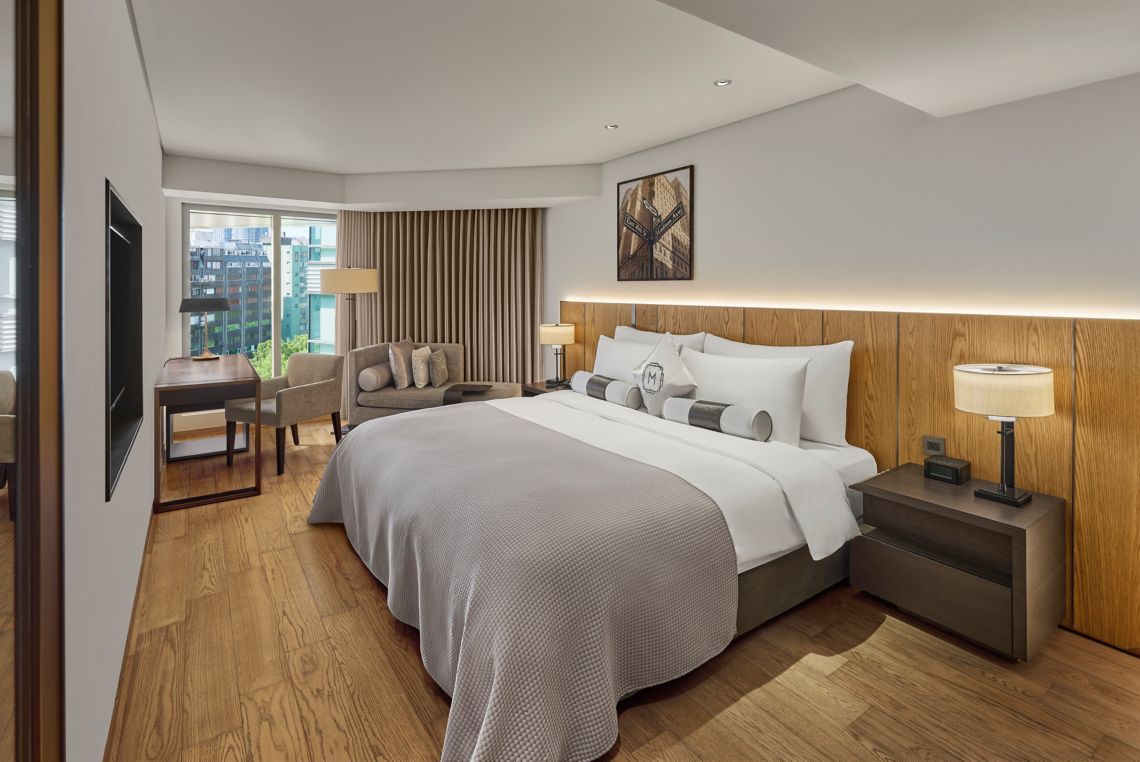 The hotel lobby and shared spaces