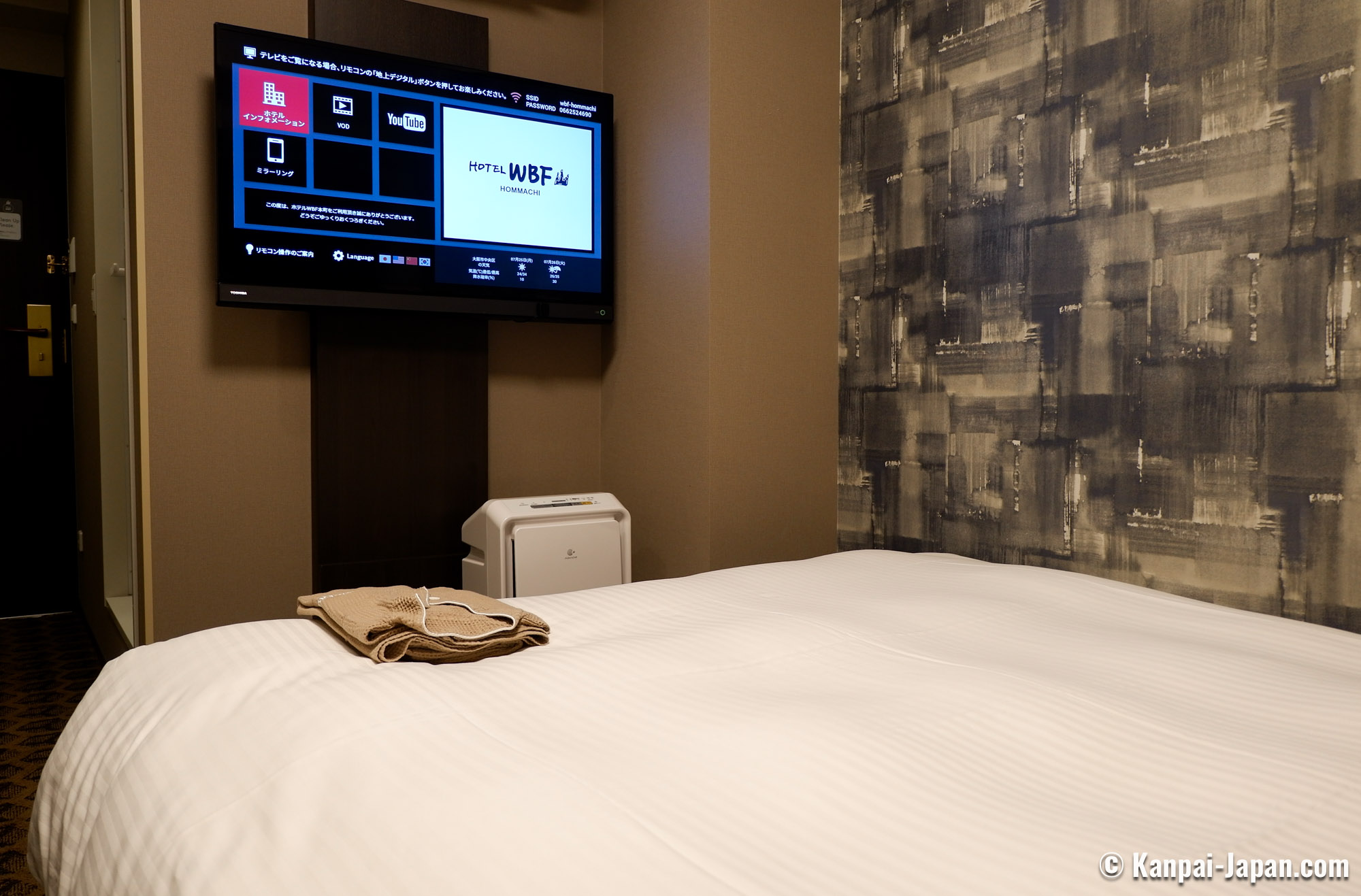 Guest room at Hotel WBF Honmachi Osaka