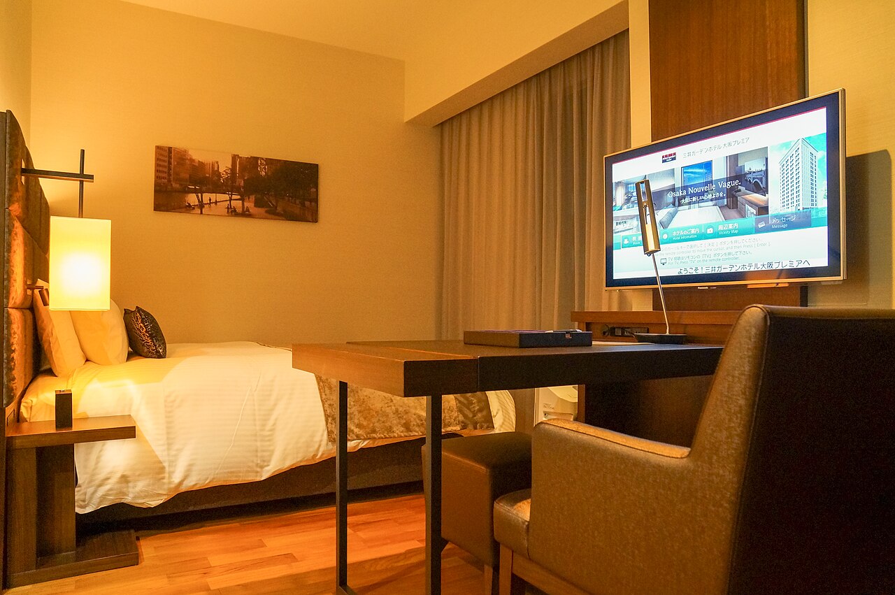 Guest room at Mitsui Garden Hotel Osaka Premier