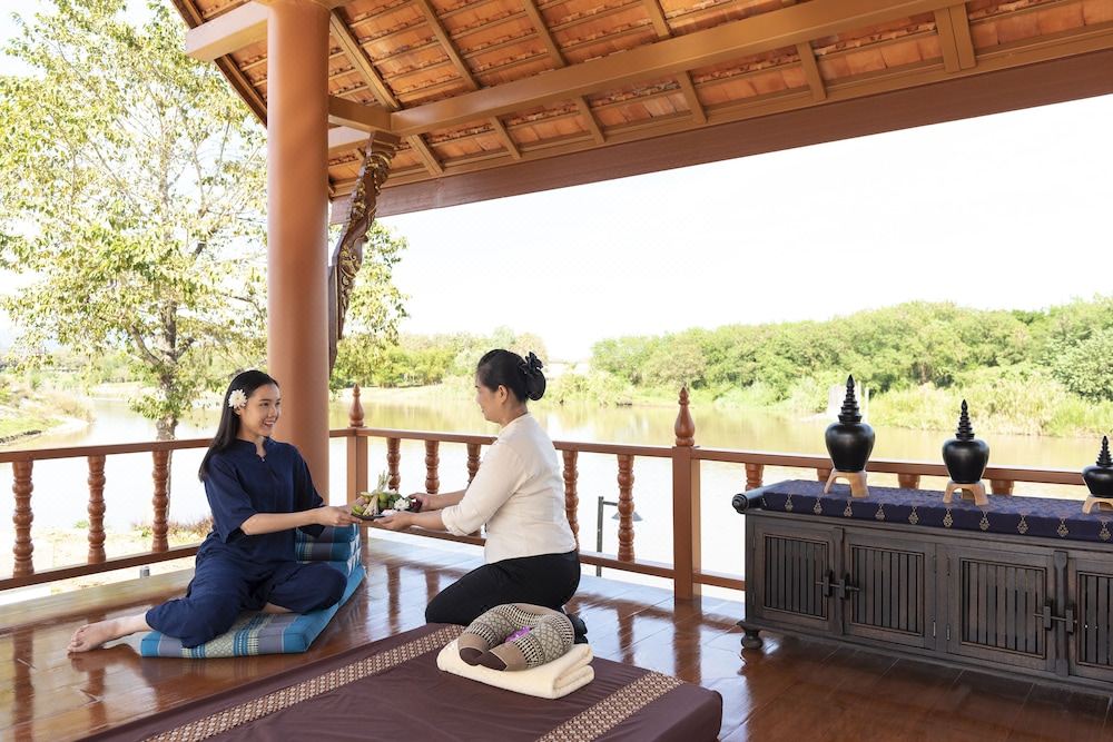 Tivaa Ratrii Spa pavilion in Lanna style by the river