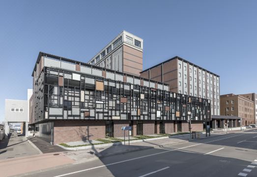 Hakodate Kokusai Hotel exterior facade in Otemachi bay district