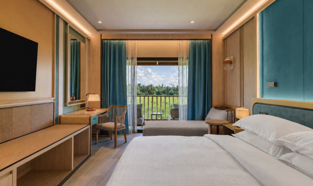 ห้องพักที่ปรับปรุงใหม่ ระเบียงมองวิวสวนและมังโกรฟ