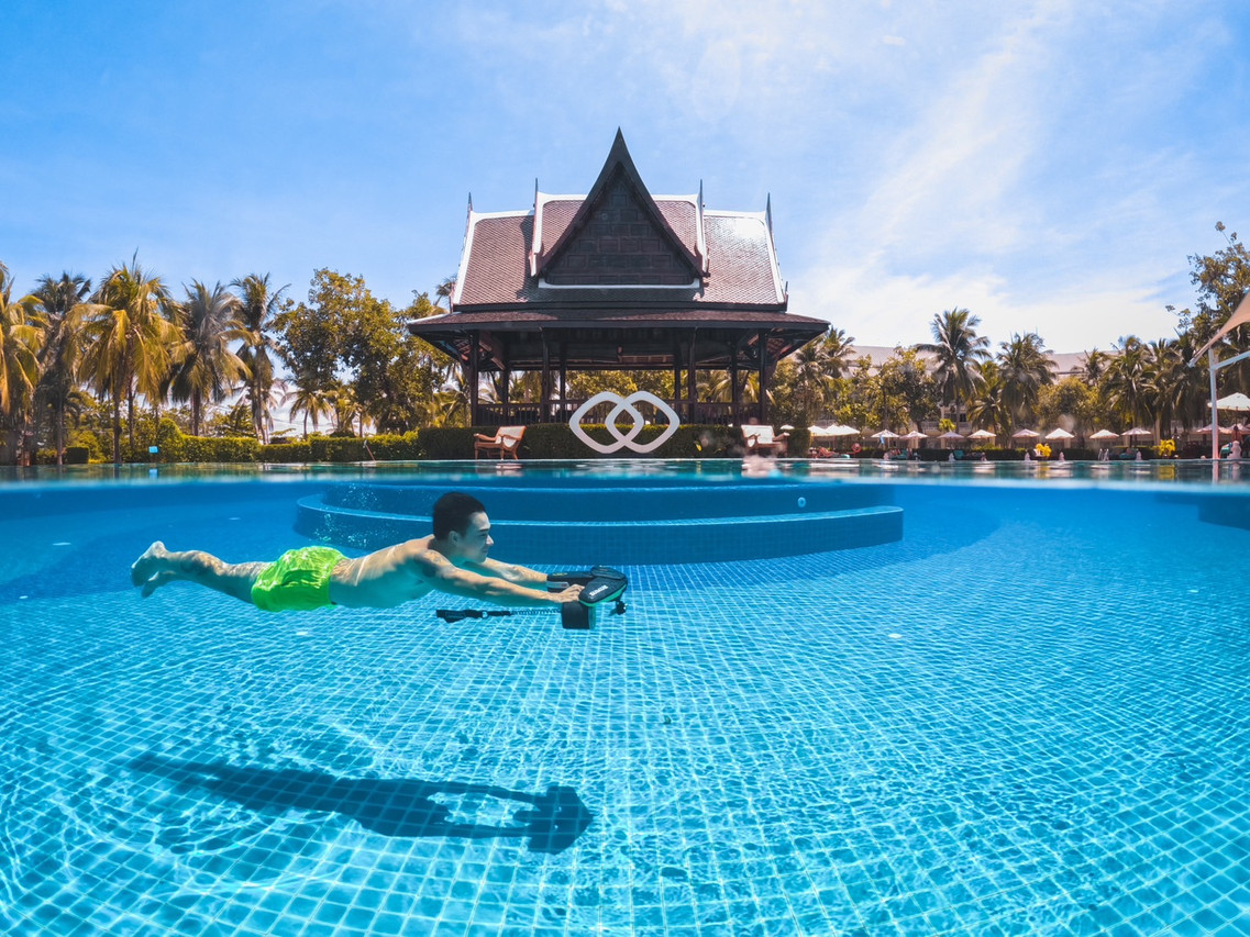 Sofitel Krabi lagoon pool with a Thai-style pavilion at its centre