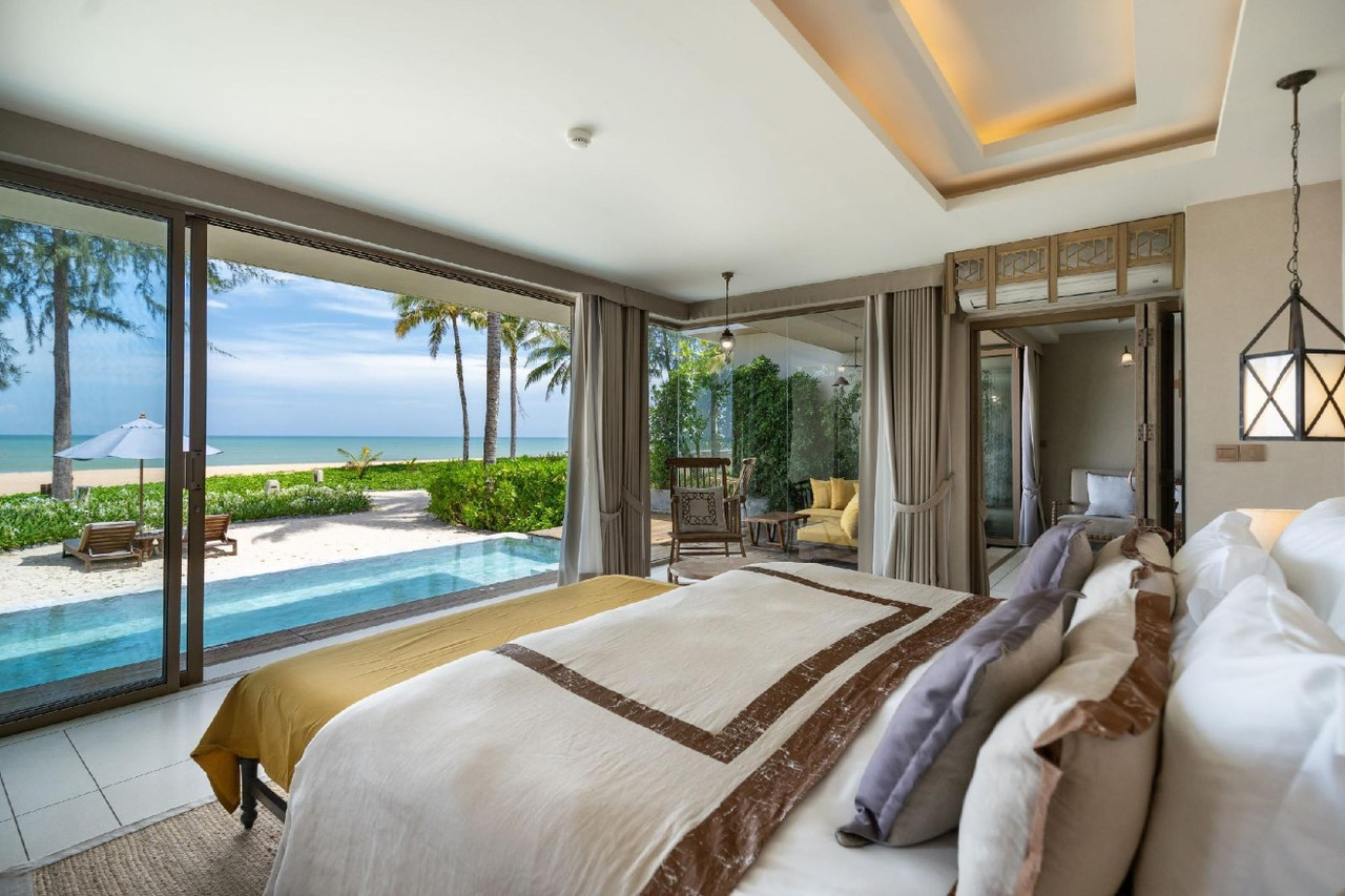 Seaside Pool Suite with a private plunge pool and beach view