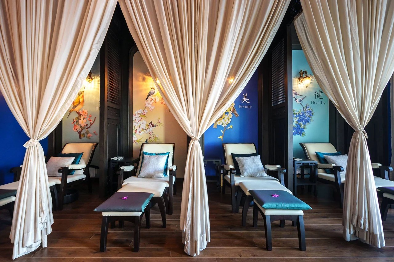 The Soul Resort spa with massage beds and curtains