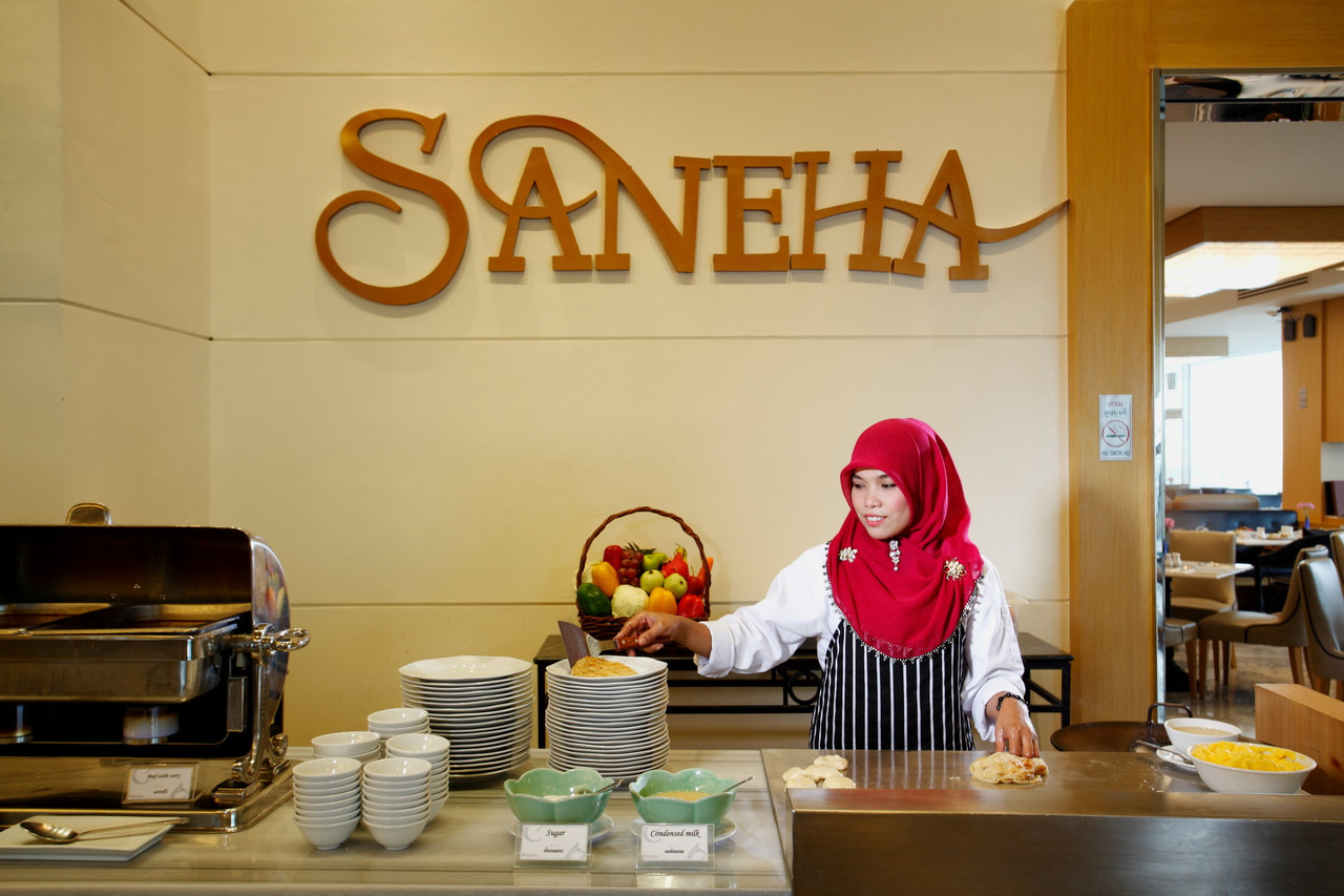 Saneha Café จุดอาหารเช้าของโรงแรม