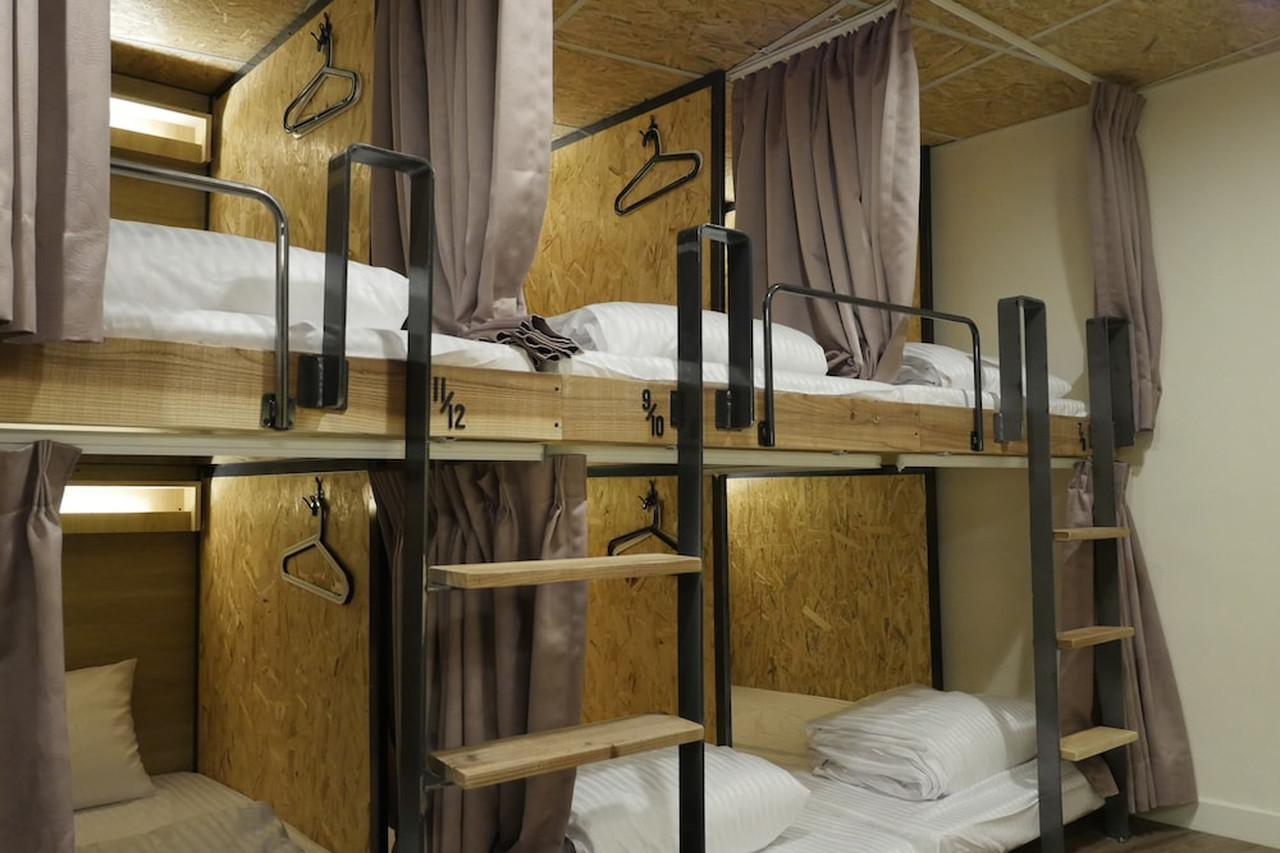 ห้องพักหรือดอร์มภายใน Beimen WOW Poshtel