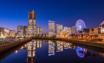 วิว Yokohama port และท่าเรือจากย่าน Kannai
